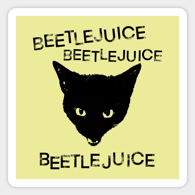 Beetlejuice Cat Magnet by pruneart